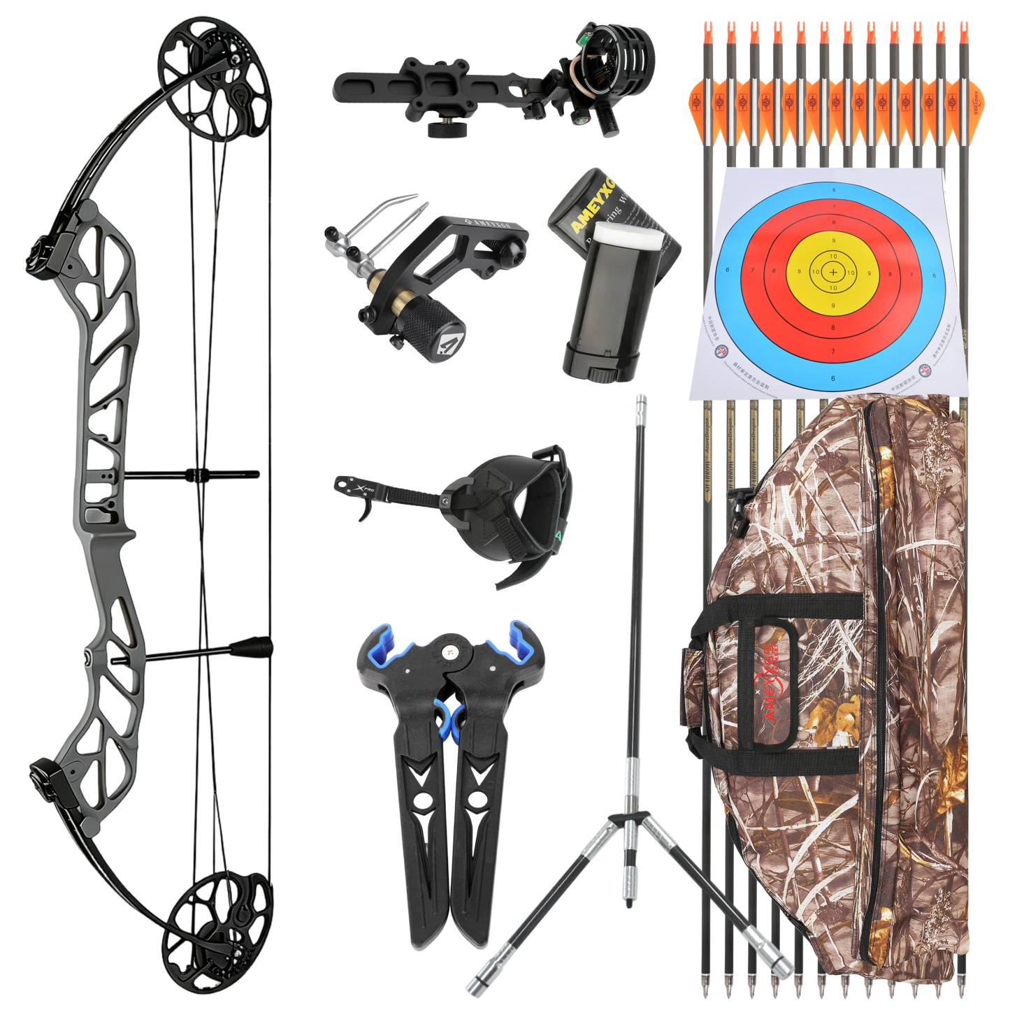 TOPOINT Compound Bow 19-60lbs Archery Target Kit Shooting