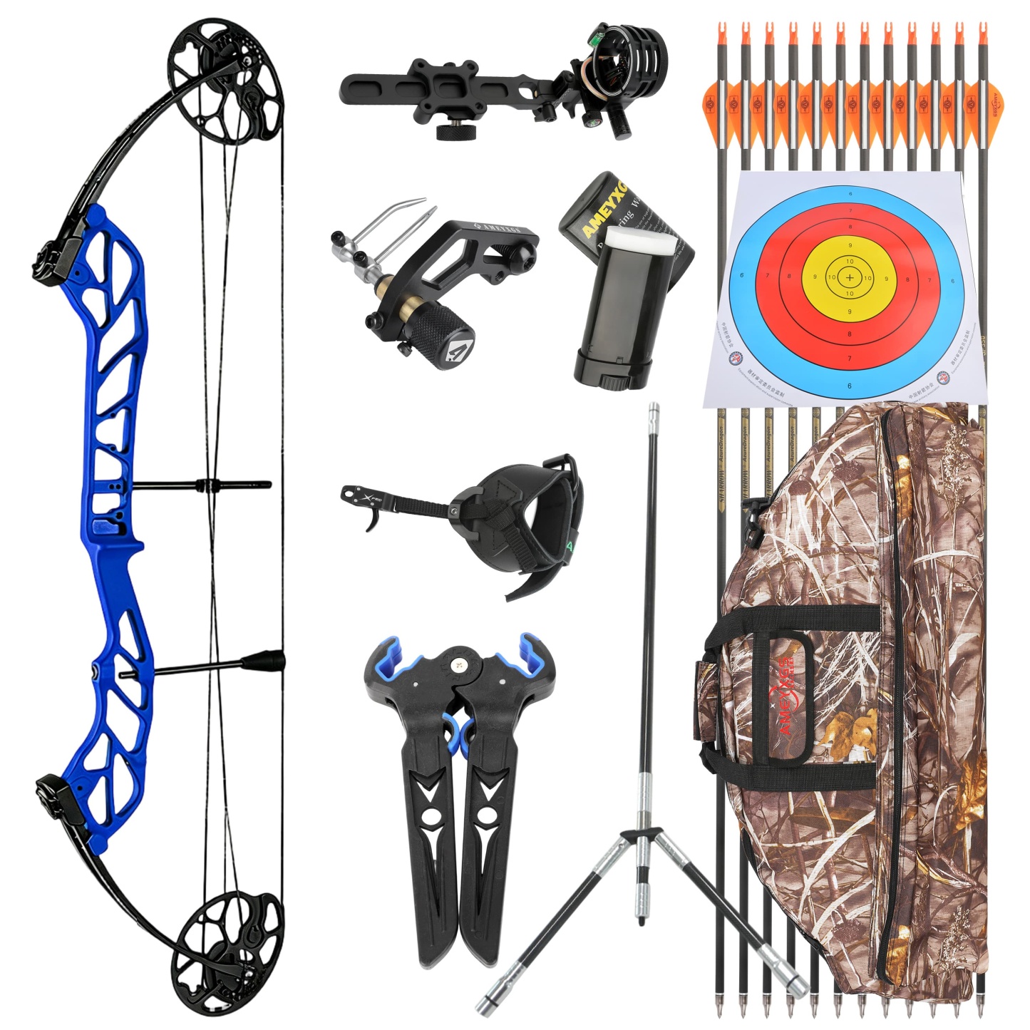 TOPOINT Compound Bow 19-60lbs Archery Target Kit Shooting