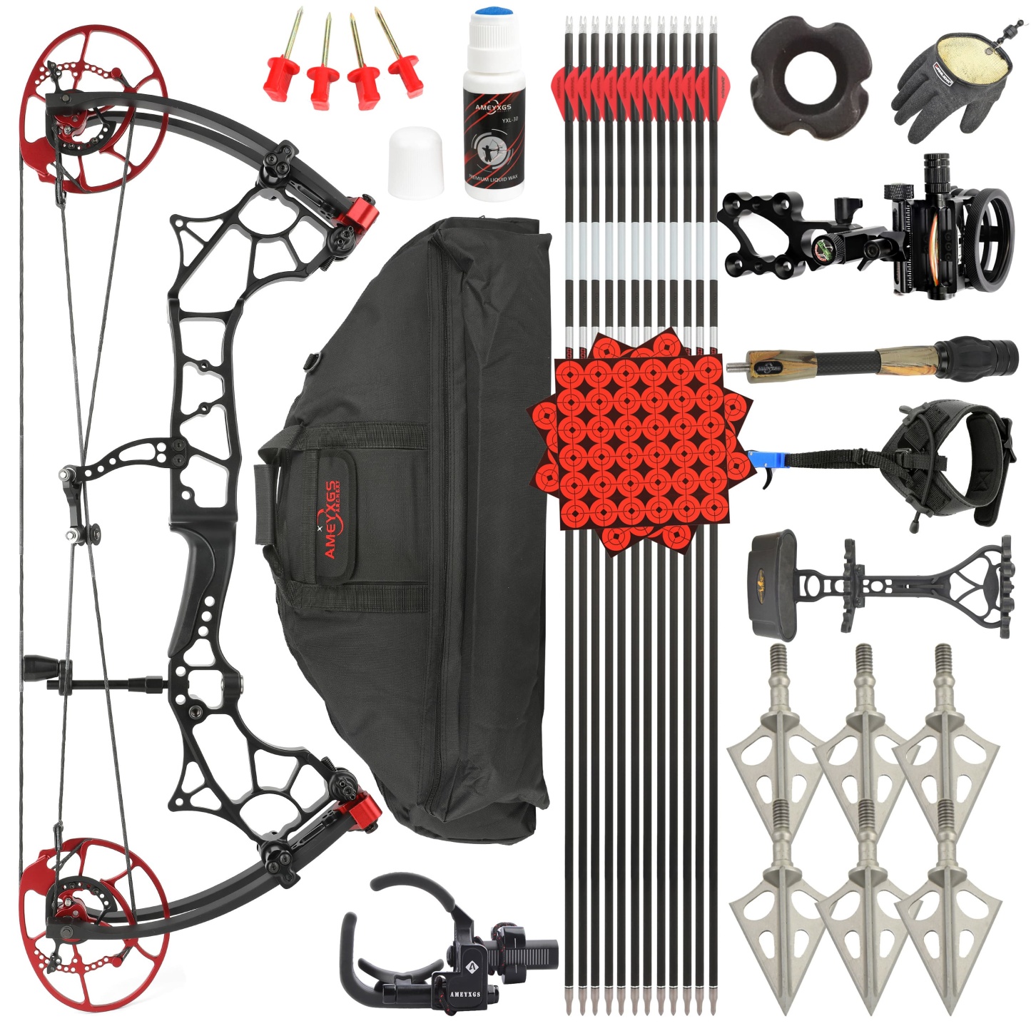 TUOLU Venom Archery Compound Bow 60-75lbs Hunting Bow Arrow Set