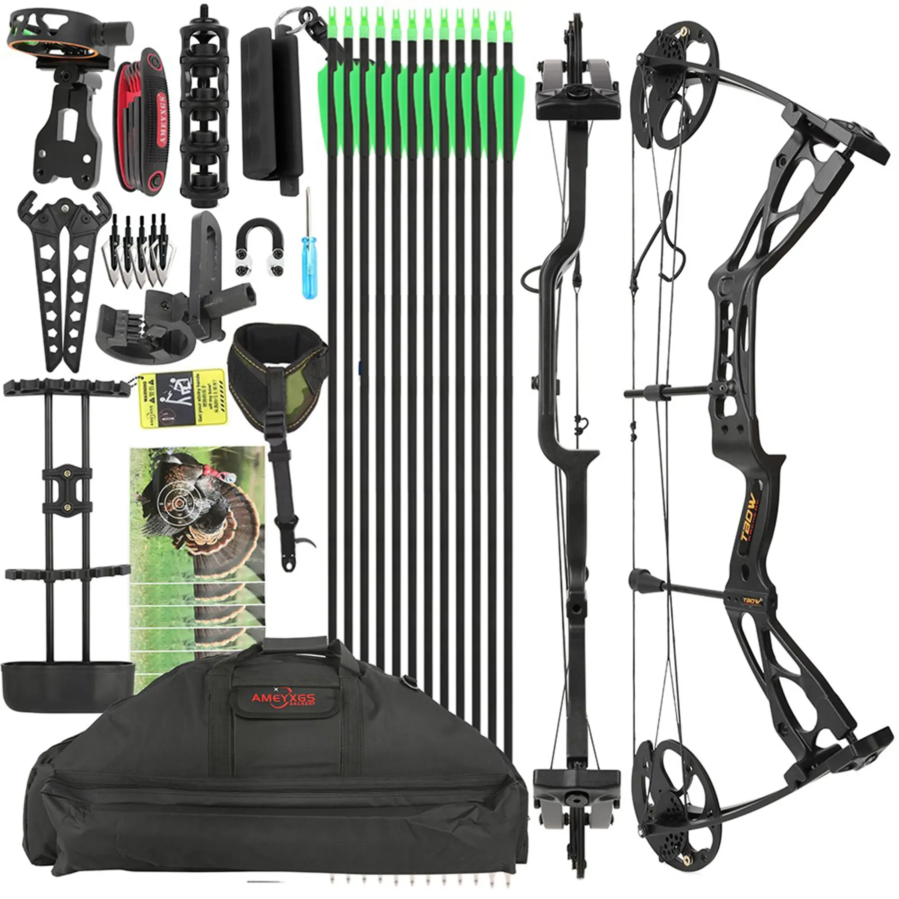 US M133 Compound Bow 0-70lbs Hunting Archery  Shooting