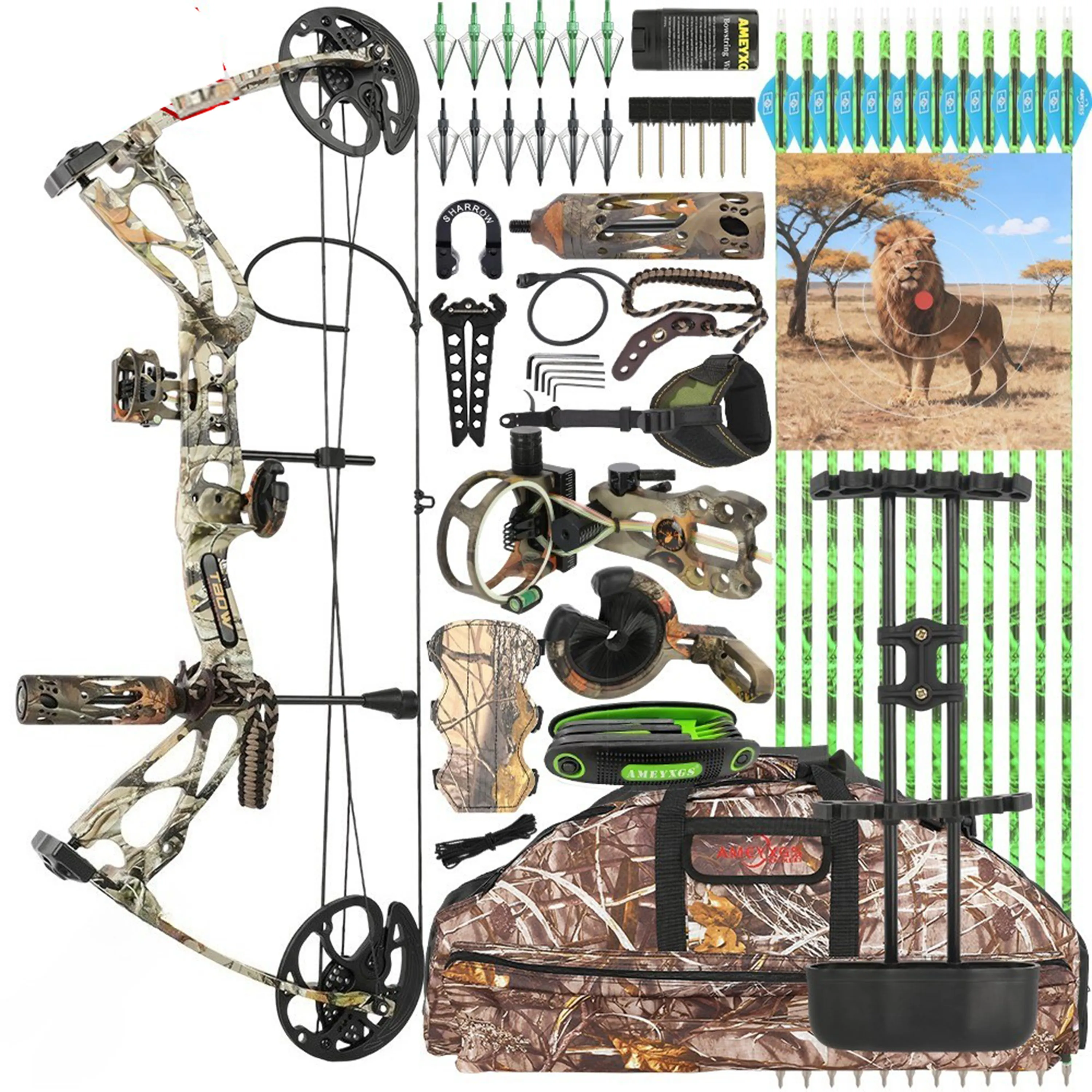US M133 Compound Bow 0-70lbs Hunting Archery  Shooting