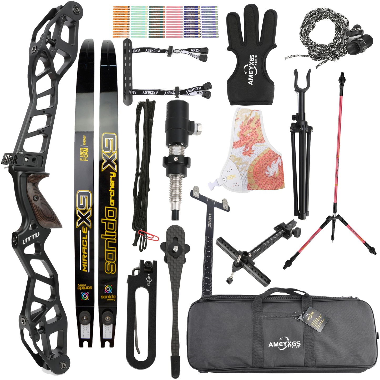 UTTU 68" Competition ILF Recurve Bow Takedown Bow 20-50lbs Archery 