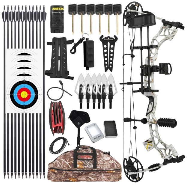 KAIMEI QIN Compound Bow Arrows Set 35-70lbs Archery Shooting Hunting