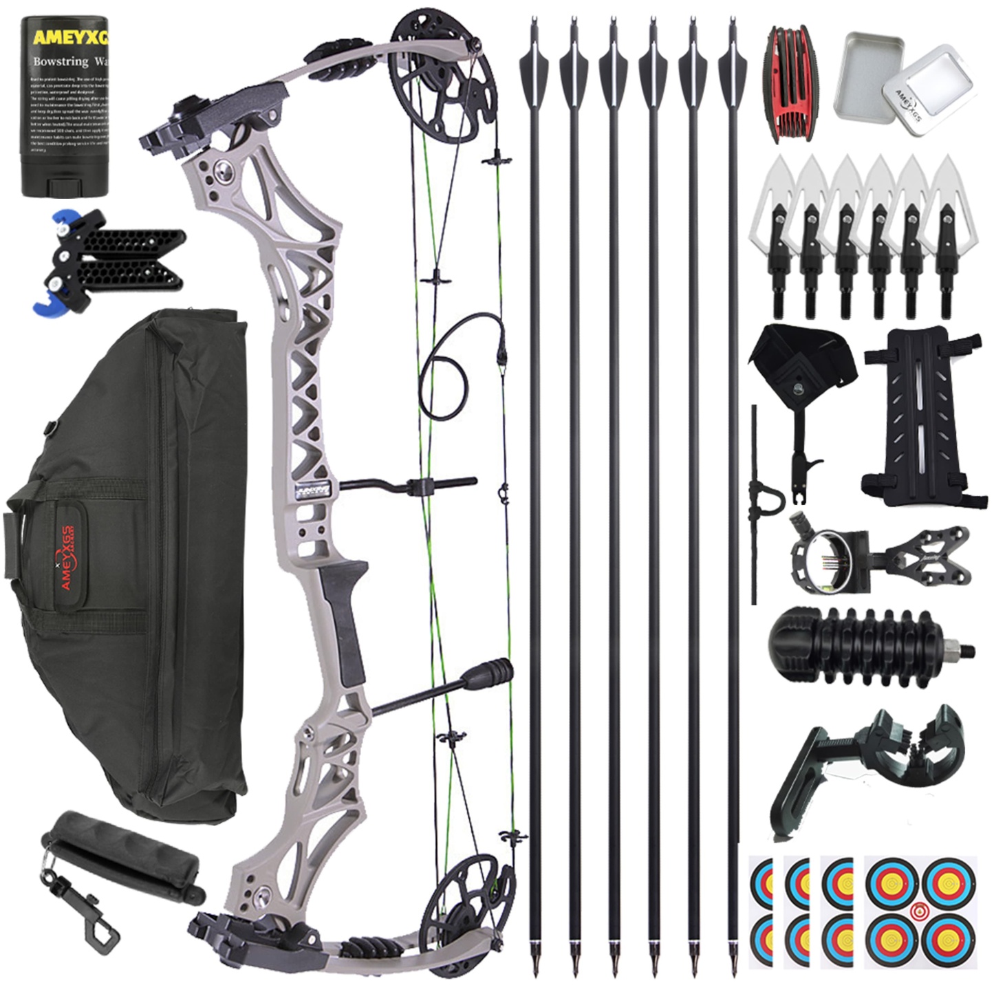 Junxing M129 Compound Bow Set Hunting Target MAX 30-70LBS