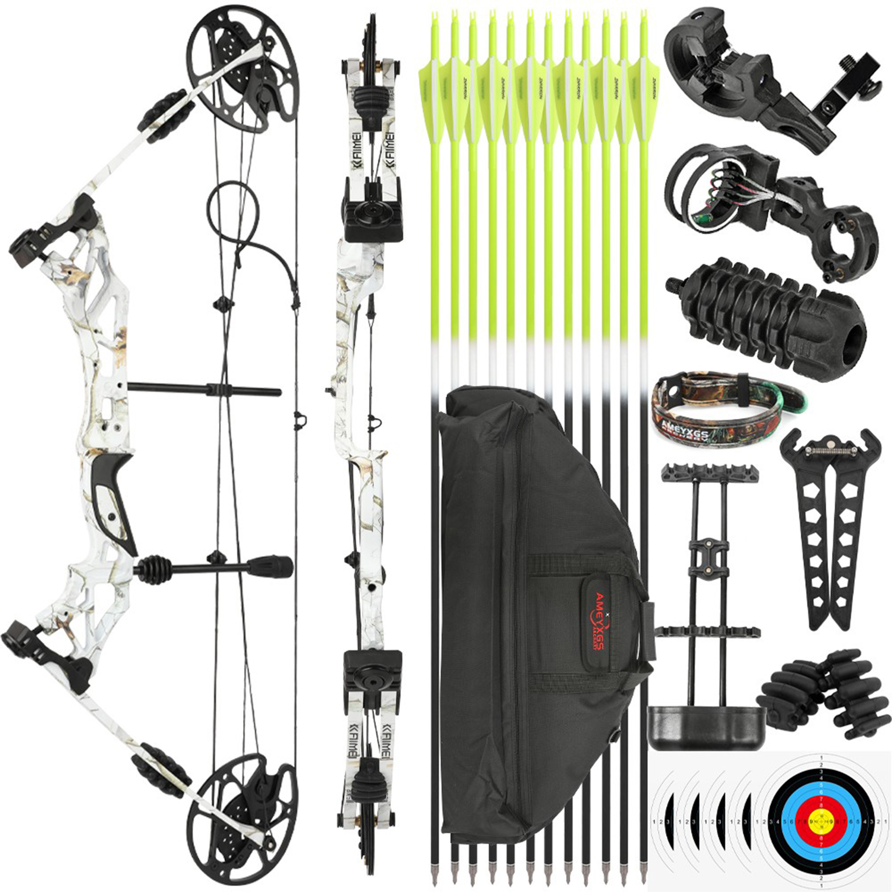 KAIMEI HAN Compound Bow 30-70lbs Archery Target Bow and Arrows