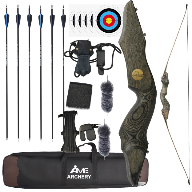 60" Takedown Longbow Recurve Bow 30-45lbs Archery Hunting Target