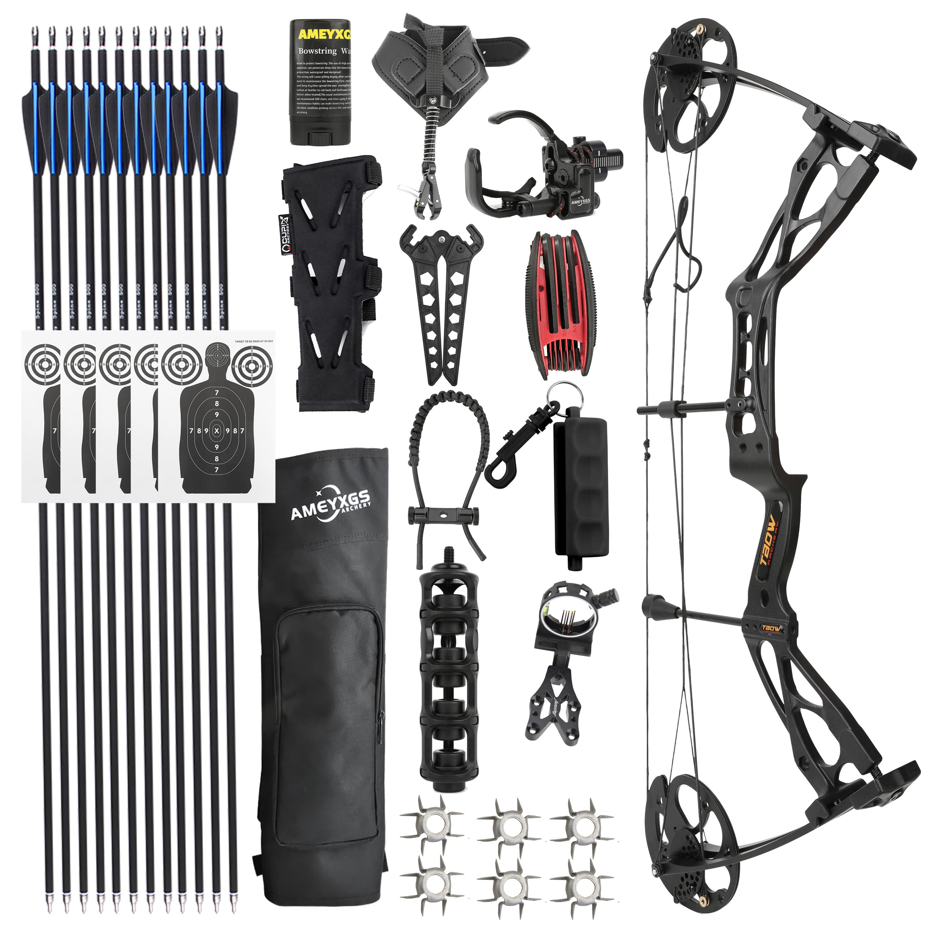  JUNXING M133 Compound Bow All-in-One Hunting Package 0-70lb