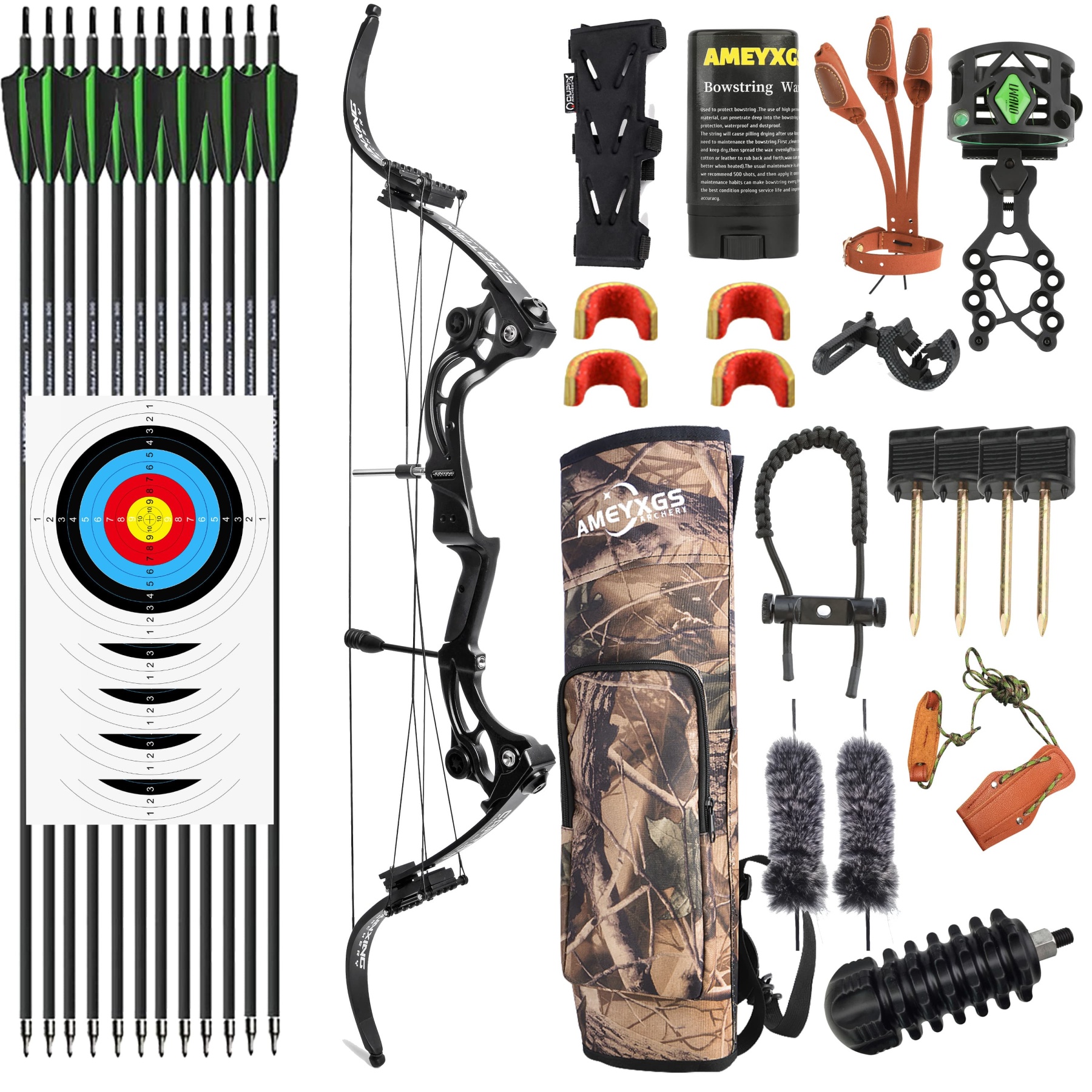 Junxing F164 Lever Bow Recurve Compound Archery Fishing Hunting