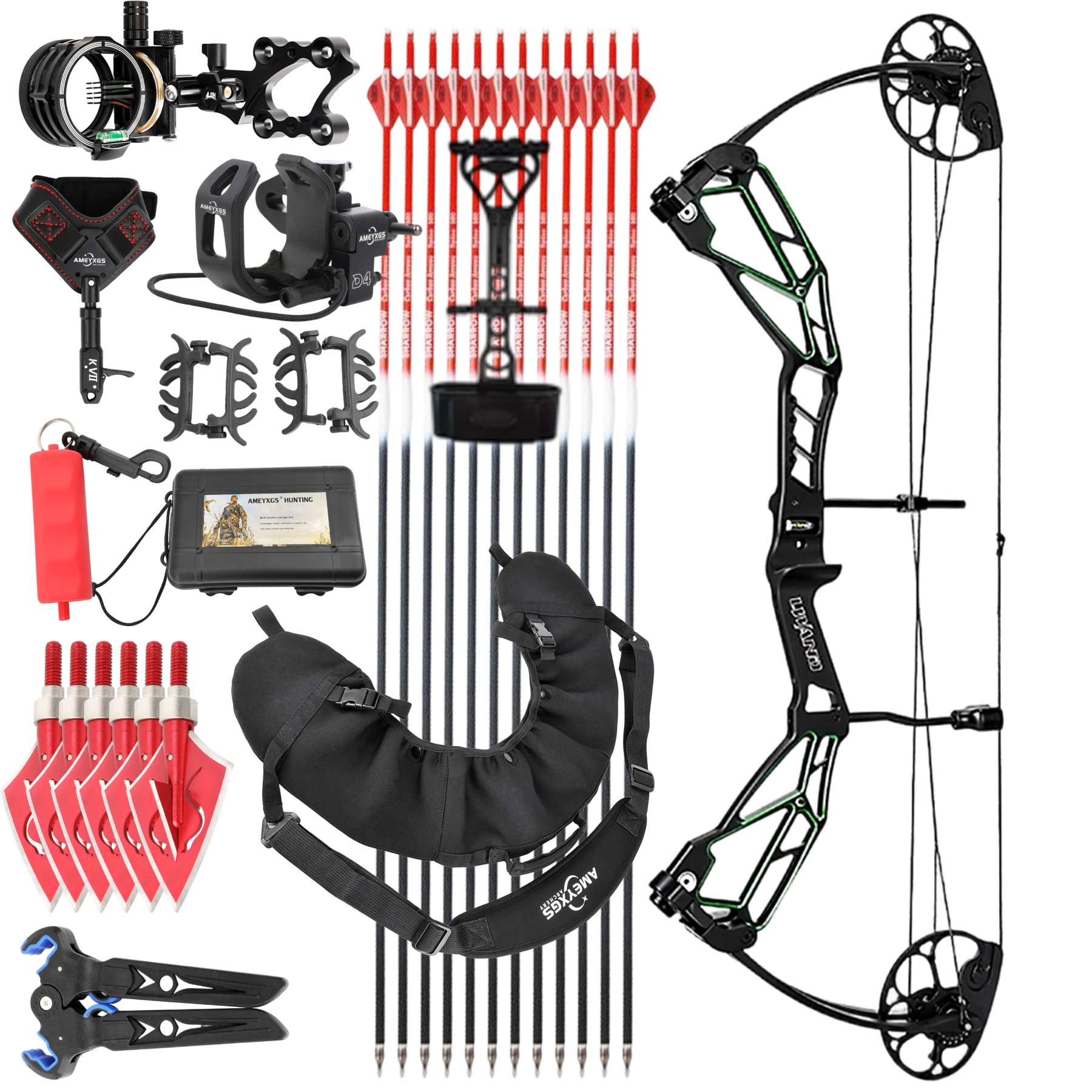 WOLFMAN Archery Compound Bow Arrows 30-70lbs Target Shooting RH
