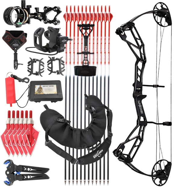 WOLFMAN Archery Compound Bow Arrows 30-70lbs Target Shooting RH