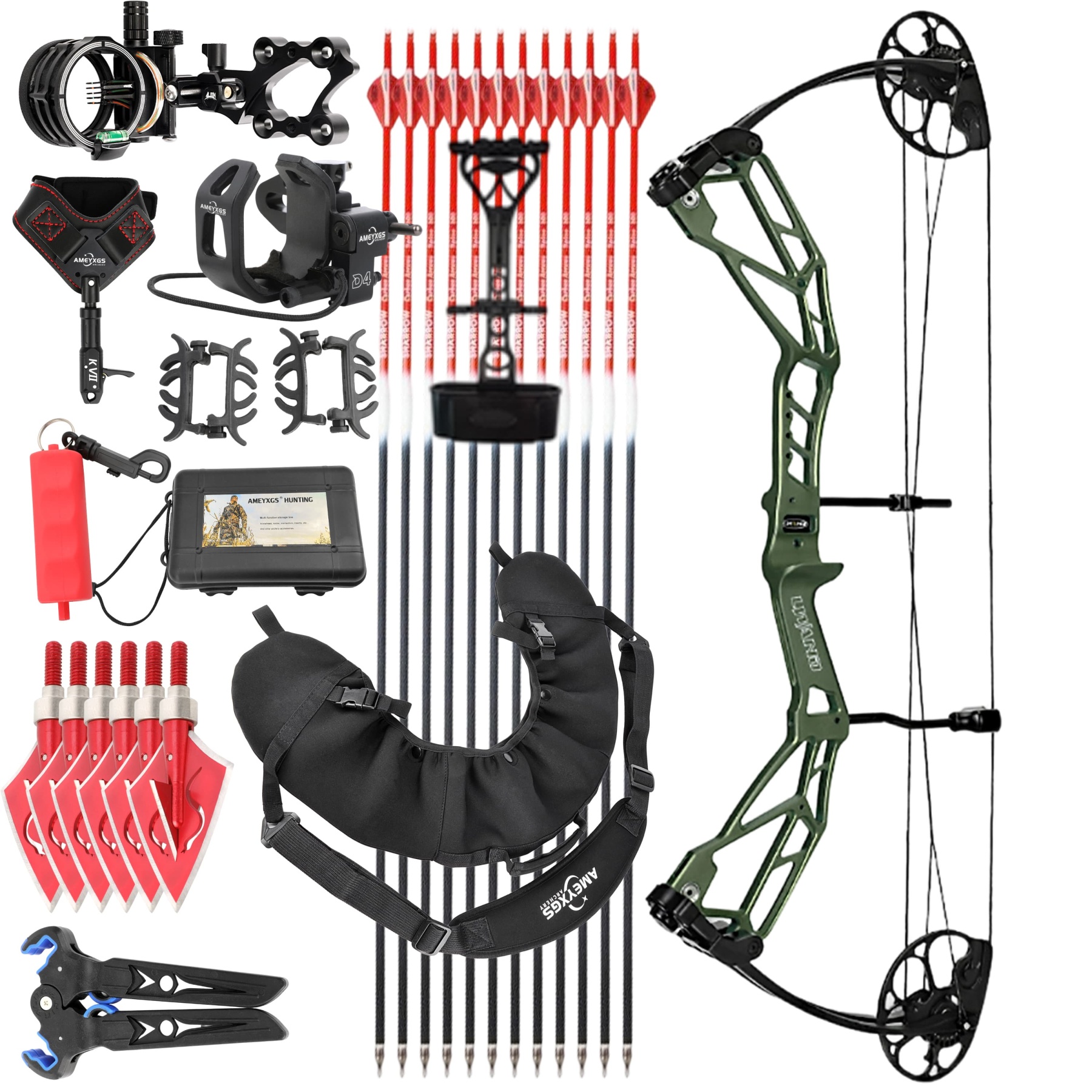 WOLFMAN Archery Compound Bow Arrows 30-70lbs Target Shooting RH