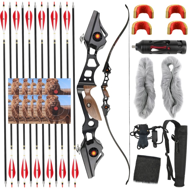 WOLFMAN Archery Hunting Takedown Recurve Bow Kit RH 30-50lbs