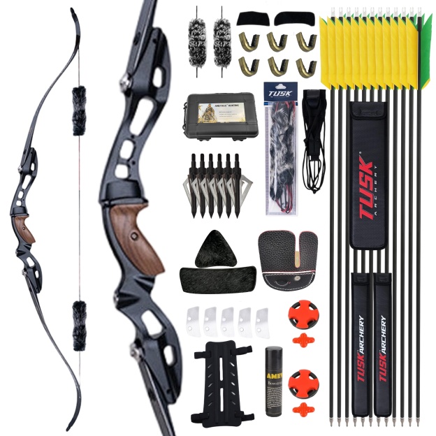 WOLFMAN Archery Takedown Recurve Bow Kit 20-55bs Shooting 