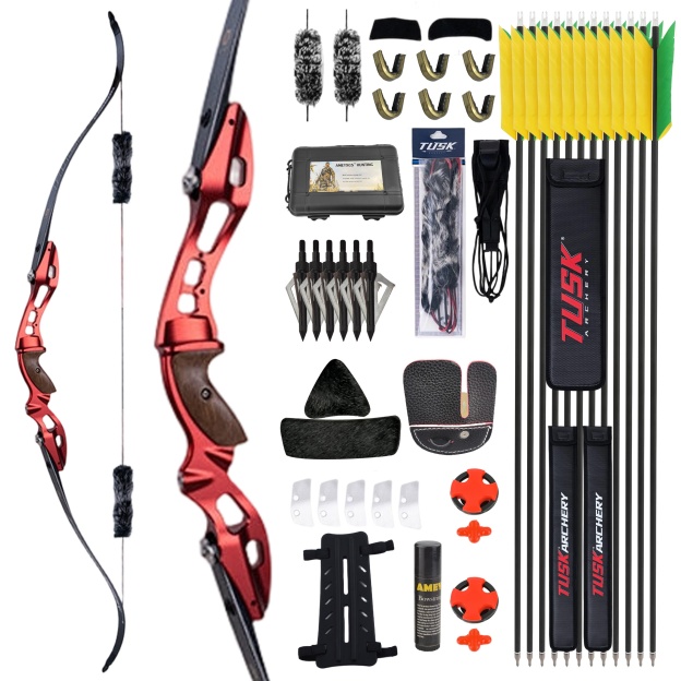 WOLFMAN Archery Takedown Recurve Bow Kit 20-55bs Shooting 