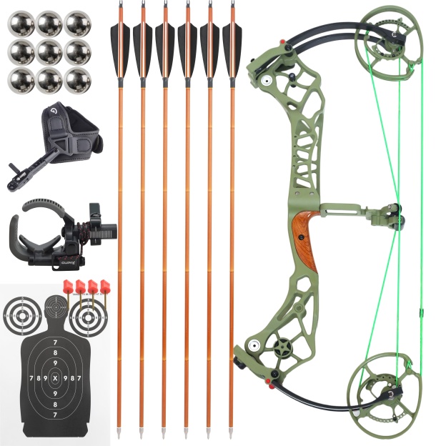 WOLFMAN Compound Bow 40-75lbs Archery Target Kit Shooting