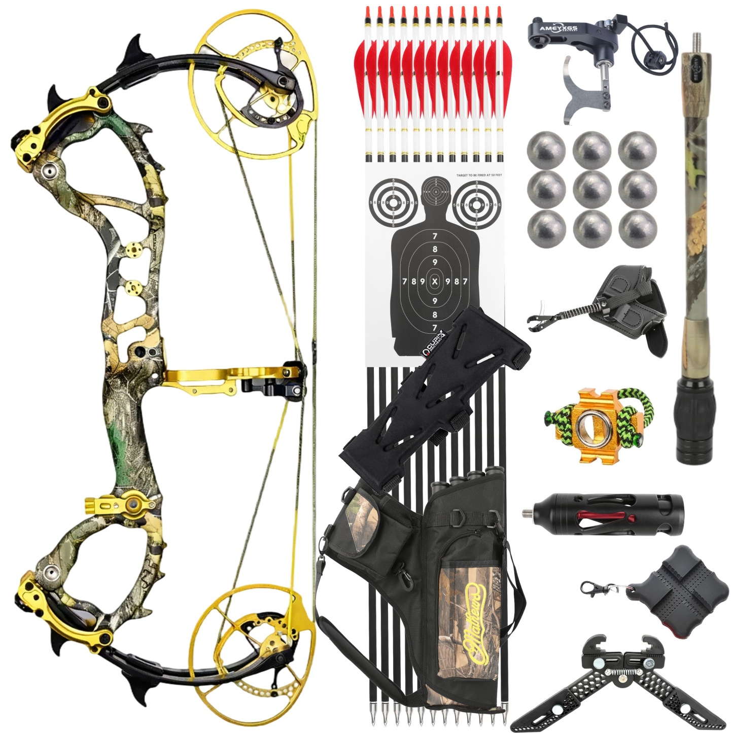 WOLFMAN Compound Bow 50-70lbs Archery Hunting Shooting