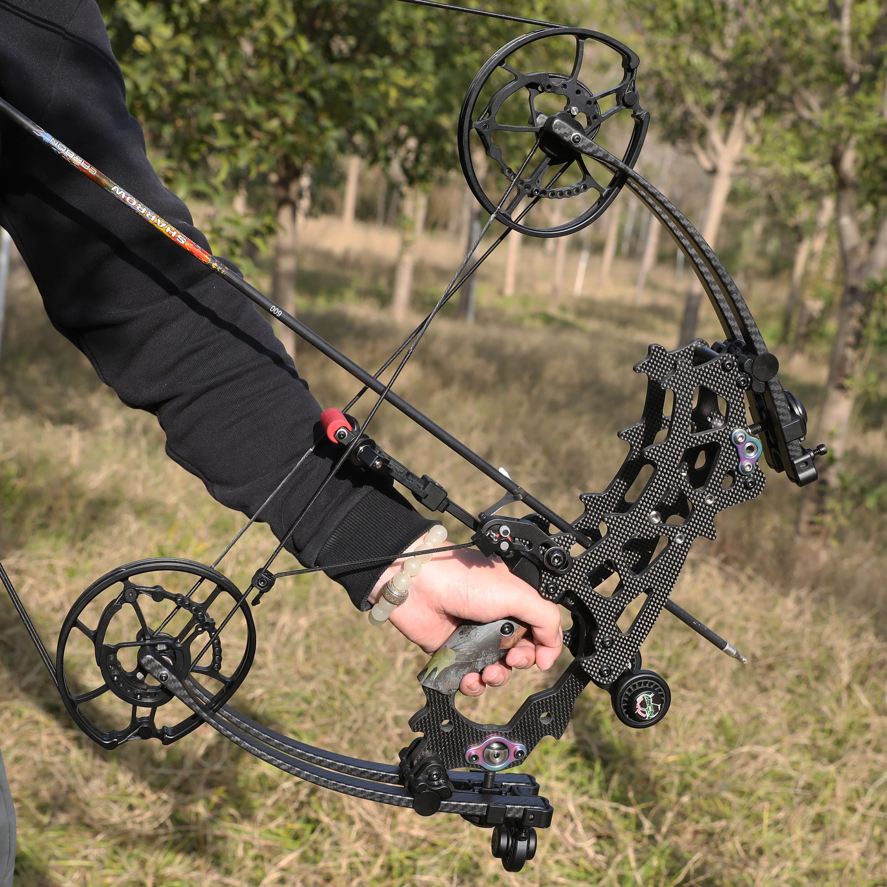 WOLFMAN Compound Bow Arrow set 40-70lbs Archery Let-off 80% Target