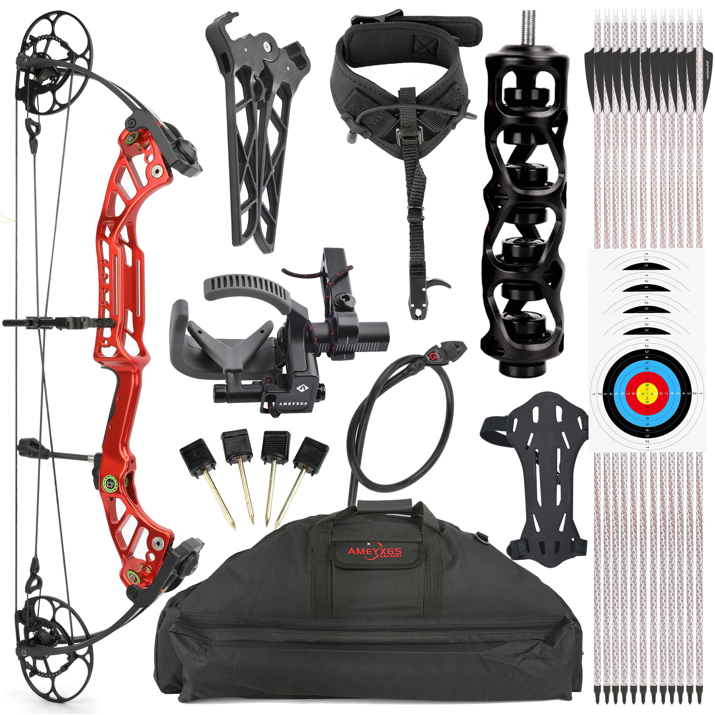 WOLFMAN Compound Hunting Bow CNC 40-75 lbs IBO 350FPS RH