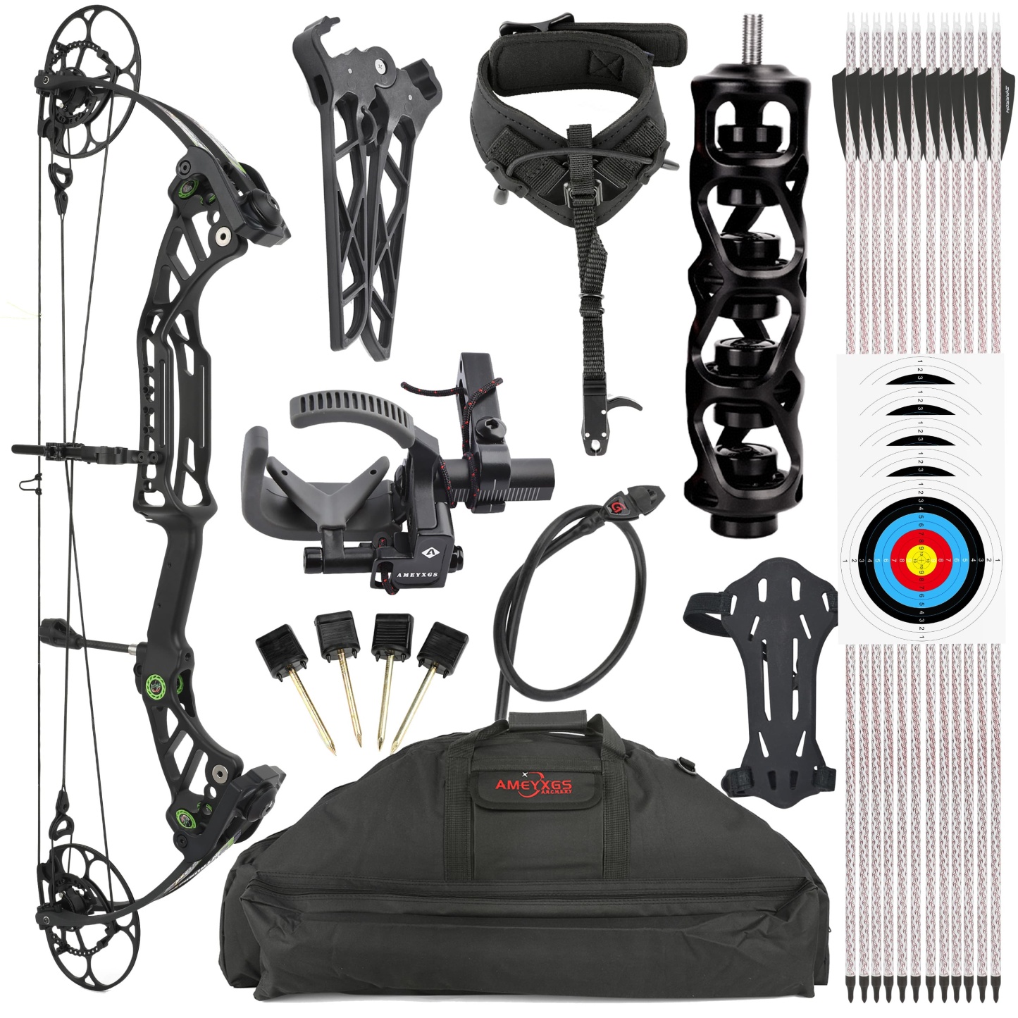 WOLFMAN Compound Hunting Bow CNC 40-75 lbs IBO 350FPS RH