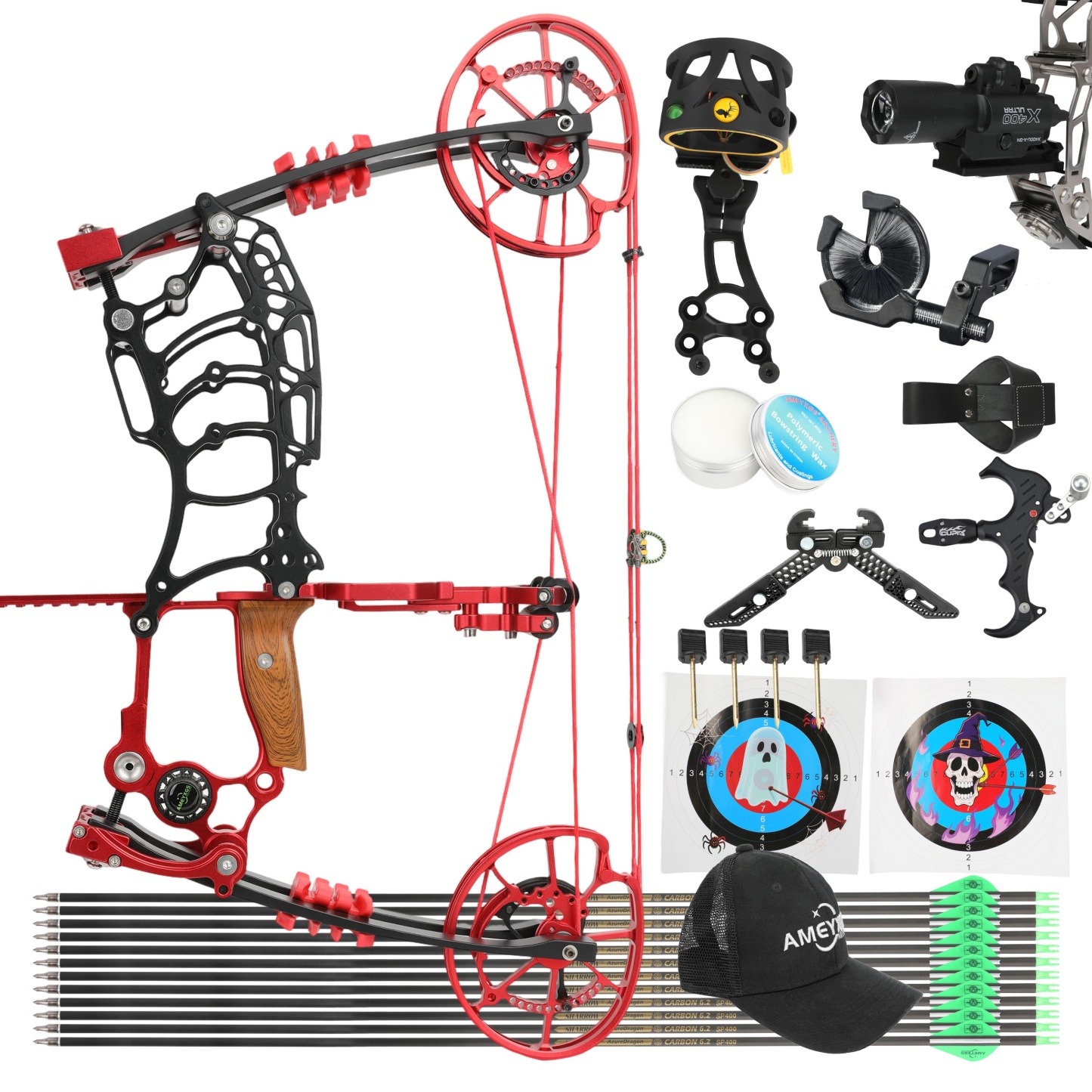 WOLFMAN Dual-Use Compound Bow 30-70LBS Steel Ball Arrow