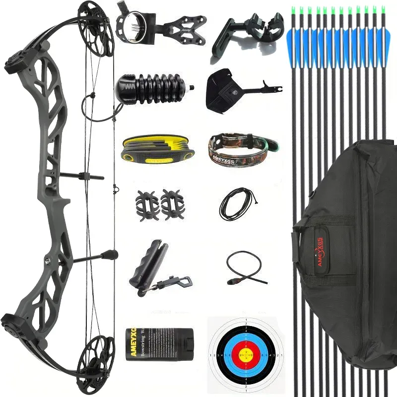 E8 Compound Bow and Arrow Full Set 19-70lbs Adult Hunting