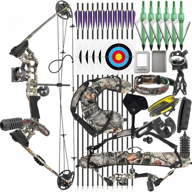 Junxing X8 Compound Bow and Arrows Set 20-70lb Adjustable Hunting 