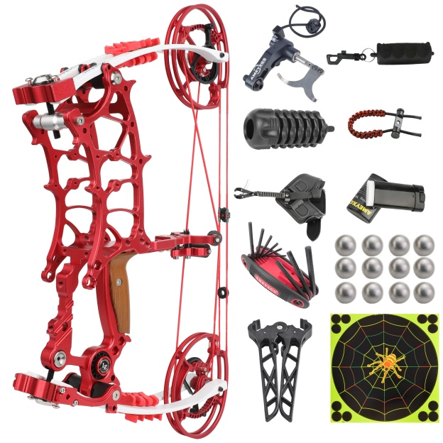 CNC Dual-use Compound Bow Steel Ball Arrow 17" Hunting RH LH