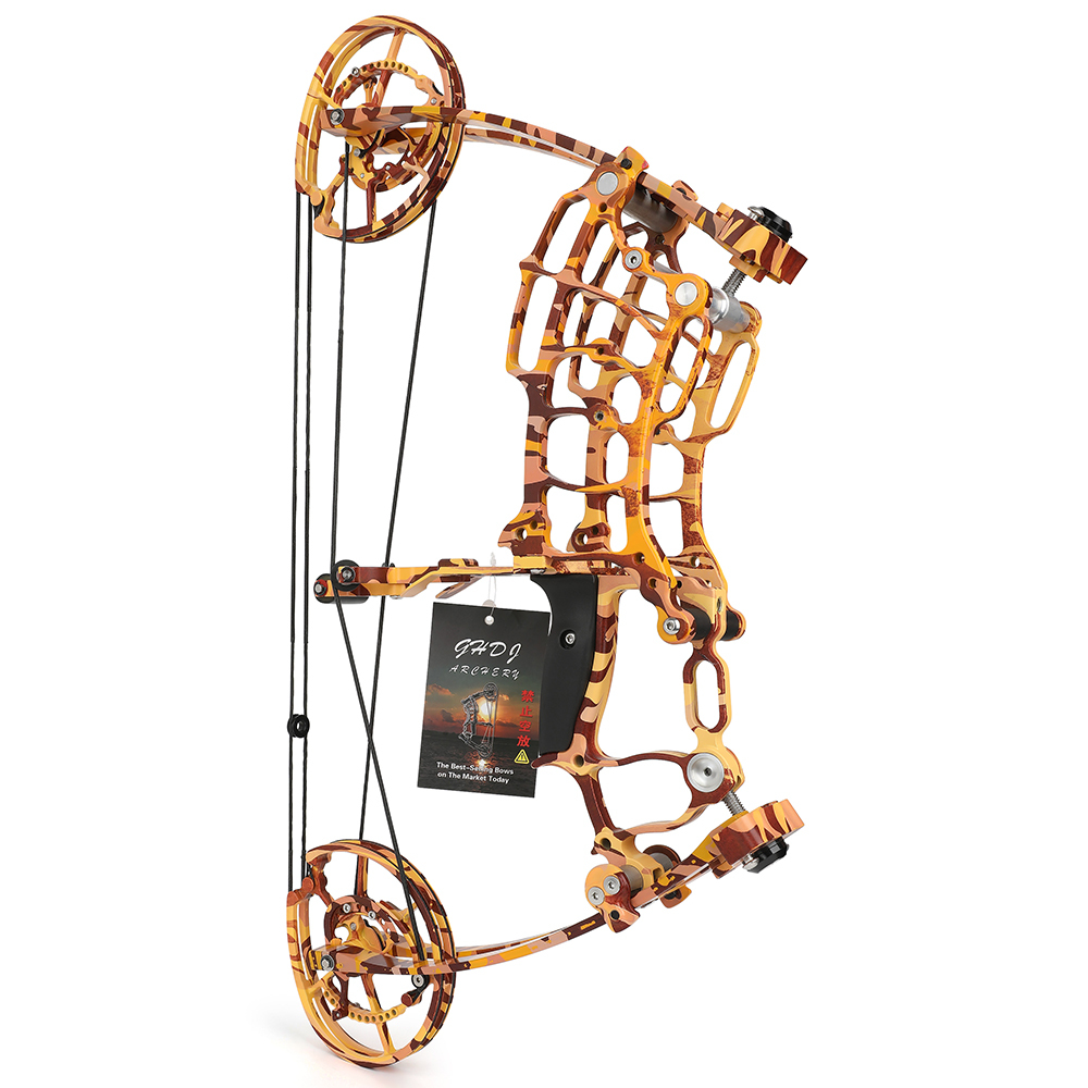 JUNXING Yellow Camo Compound Bow 30-70lbs Dual Use Outdoor Set