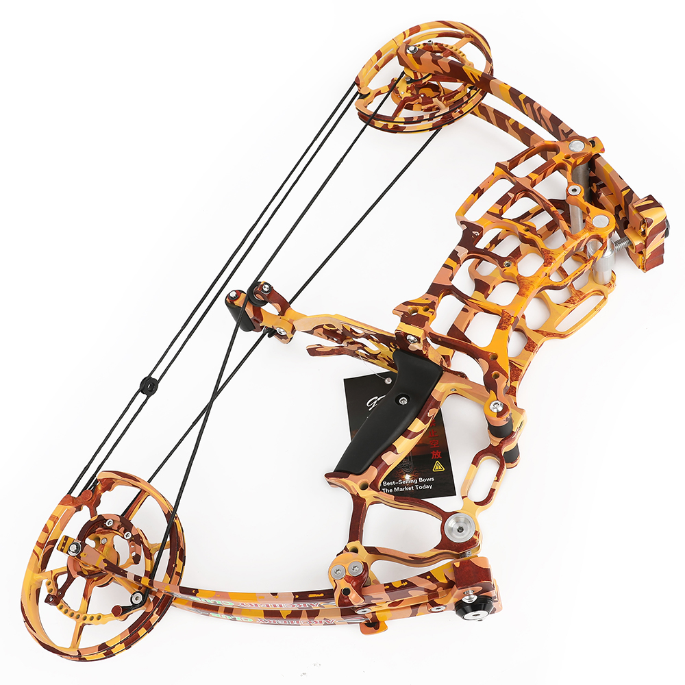 JUNXING Yellow Camo Compound Bow 30-70lbs Dual Use Outdoor Set