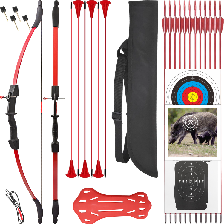 Youth Recurve Bow & Arrow Set Kids Children Target Gift RH LH