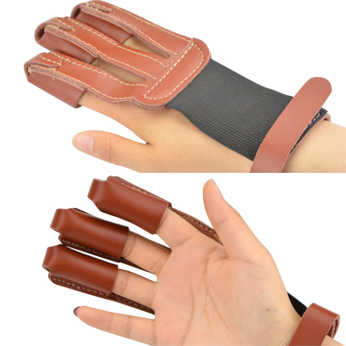 Traditional Archery Protective Gear Arm Guard Finger Tab Thumb Ring