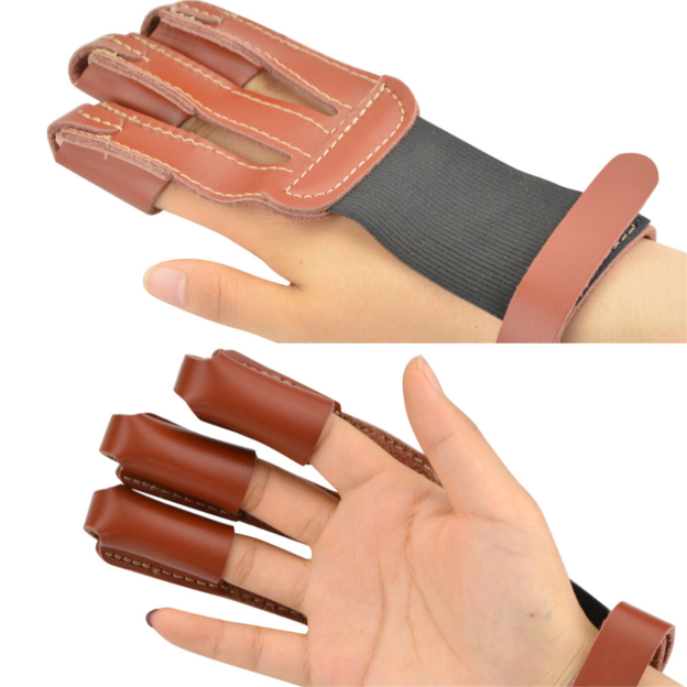 Traditional Archery Protective Gear Arm Guard Finger Tab Thumb Ring