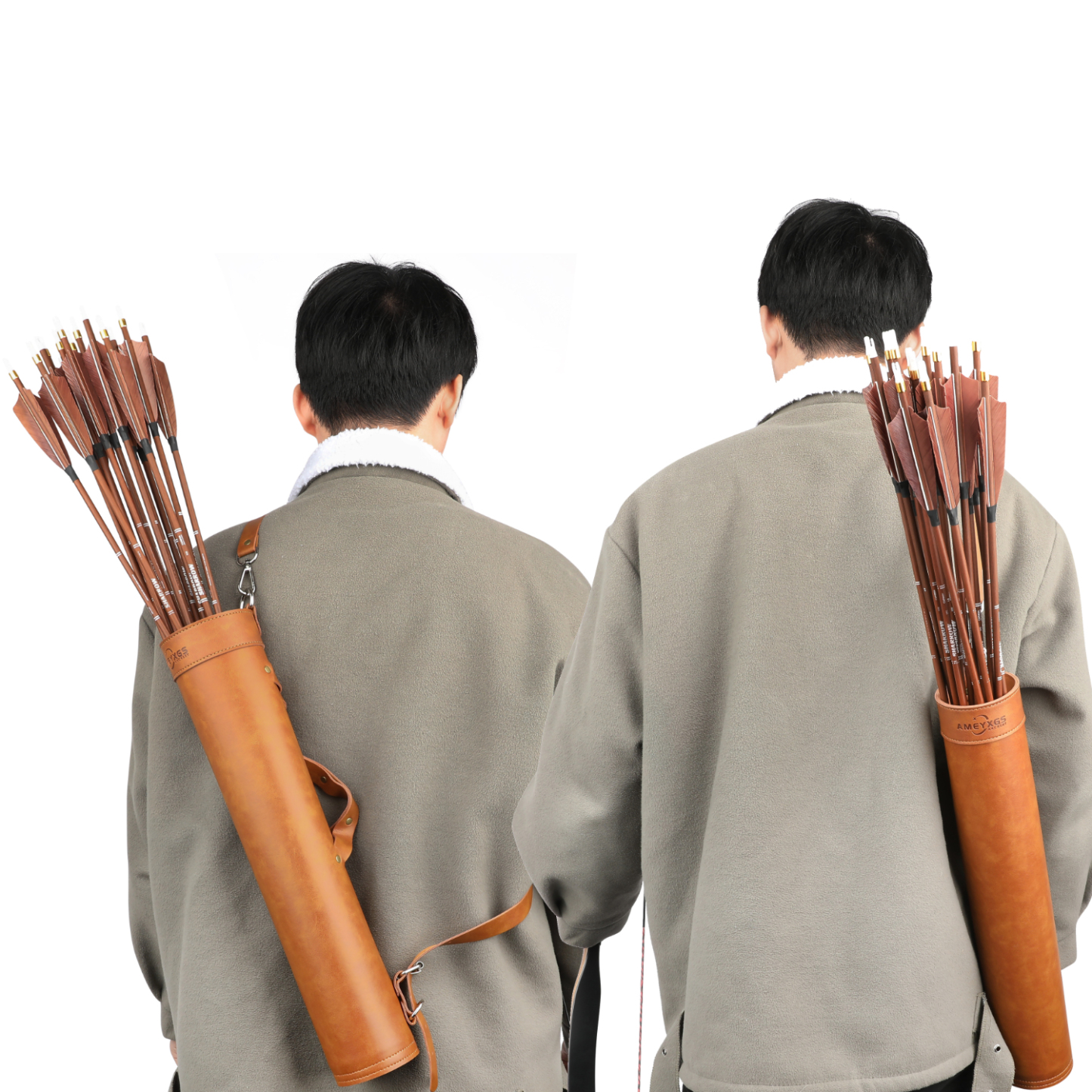 Traditional Leather Back Quiver Backpack Shoulder Adjustable