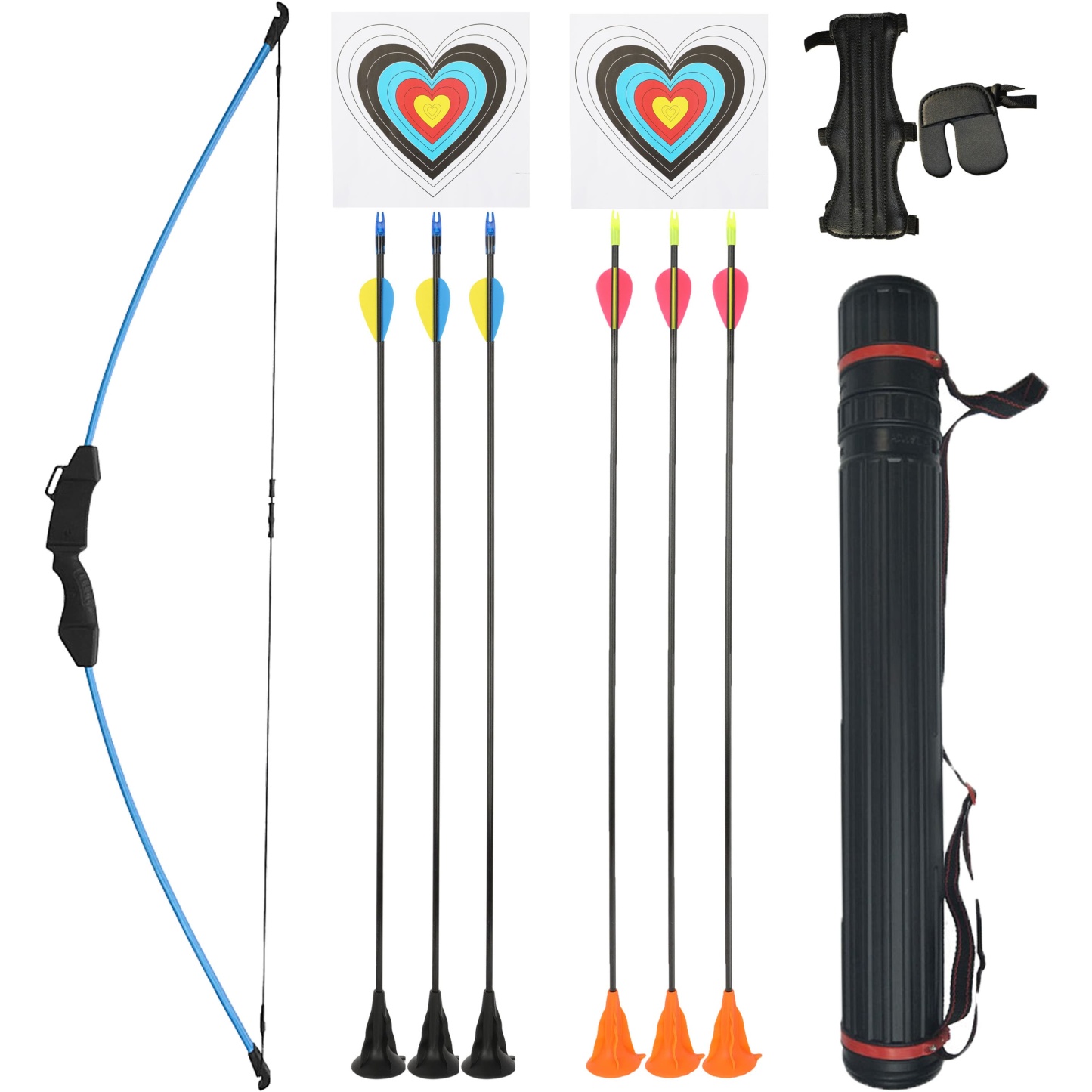  Youth Takedown Recurve Bow & Arrow Set Kids Children Gift RH LH