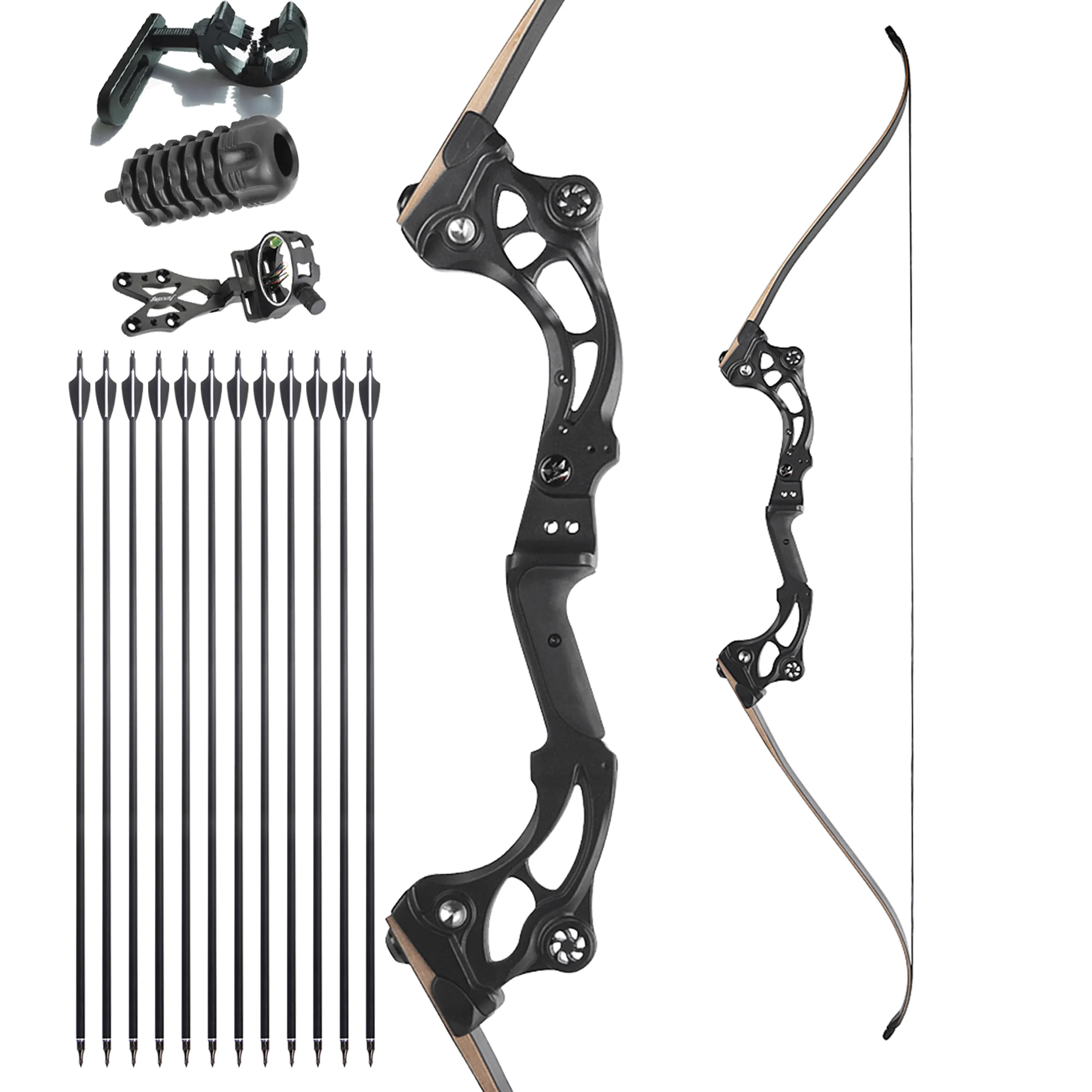 Junxing F163 Takedown Hunting Recurve Bow Kit 62" 30-60lbs