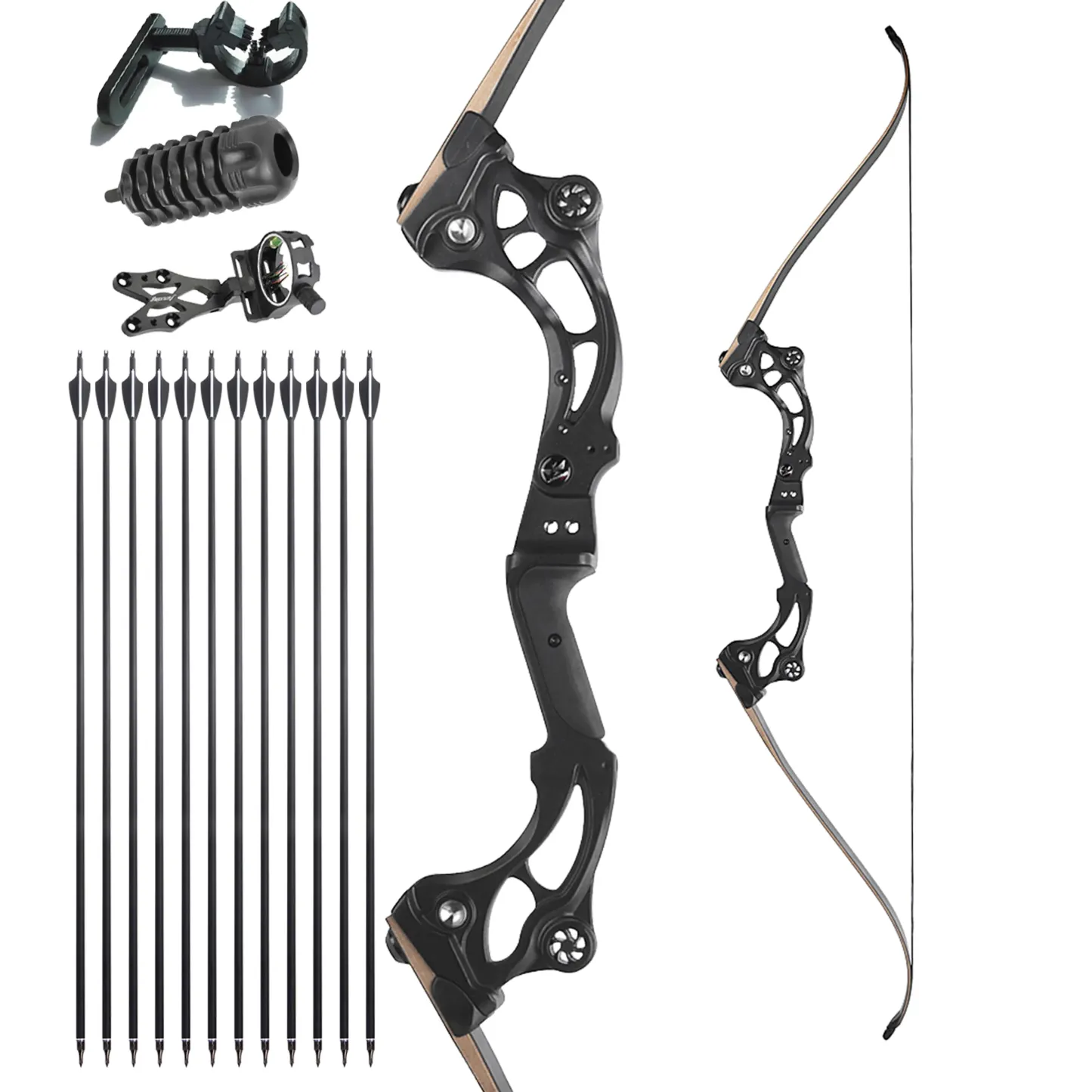 Junxing F163 Takedown Hunting Recurve Bow Kit 62" 30-60lbs