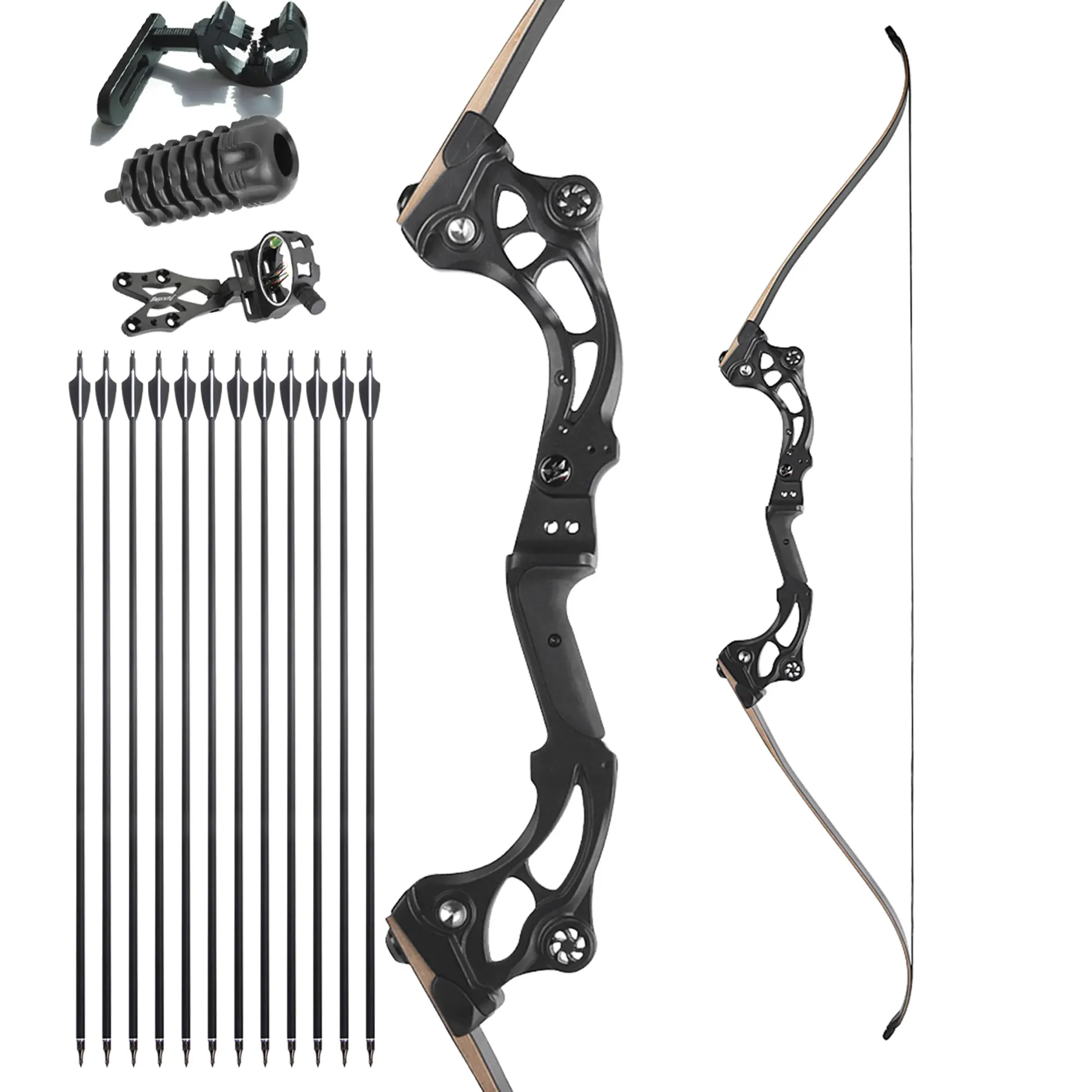 Junxing F163 Takedown Hunting Recurve Bow Kit 62" 30-60lbs