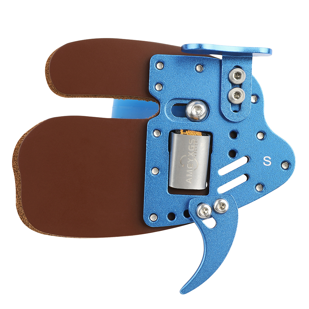 Finger Tab Archery Guard Cow Leather Bowstring Protector Gear LH RH