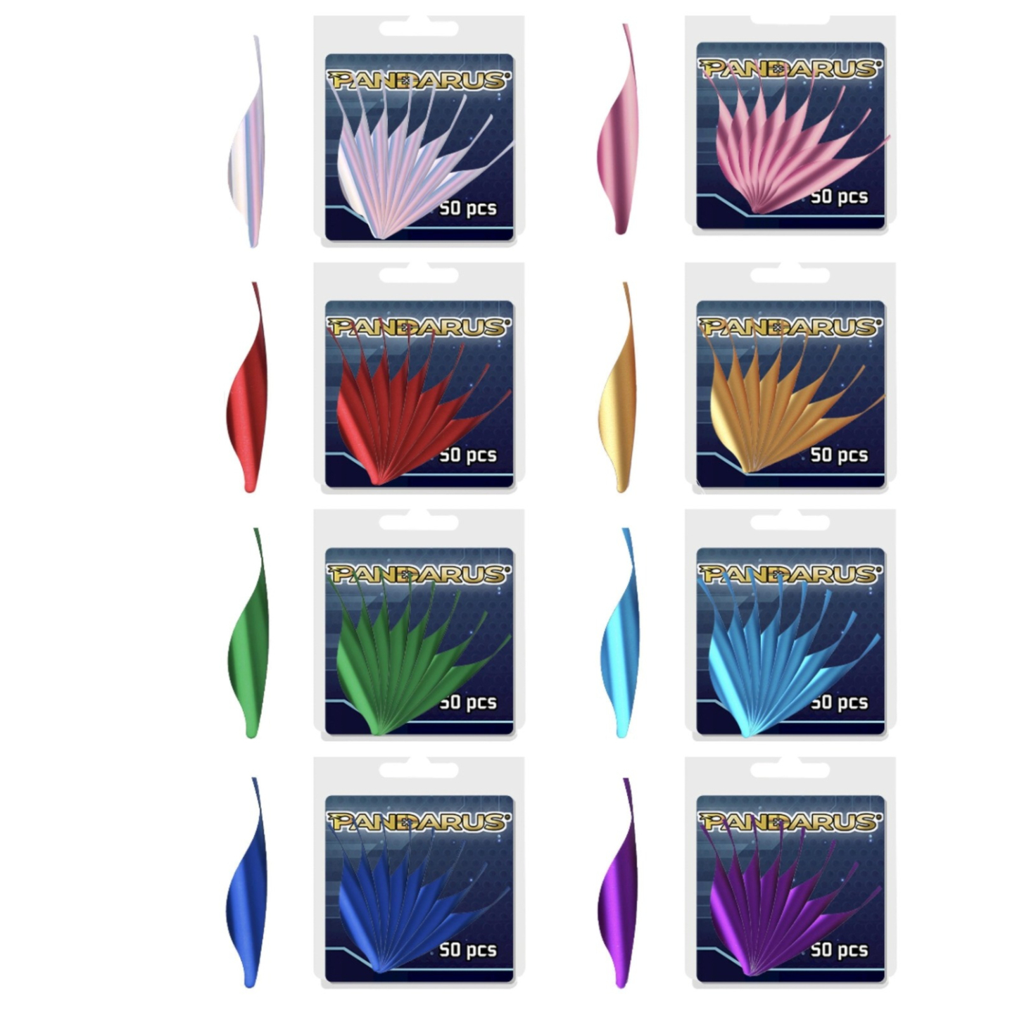 Pandarus Arrow Spin Vanes 1.75" 2" Spiral Feather