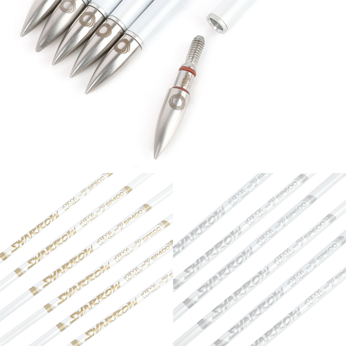 Hunting Fletched Arrows Pure Carbon Feather Spine 400-800