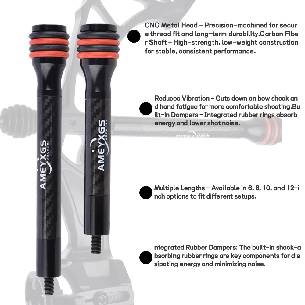 AMEYXGS Archery 3K Carbon Side Rod Stabilizer Balance Bar