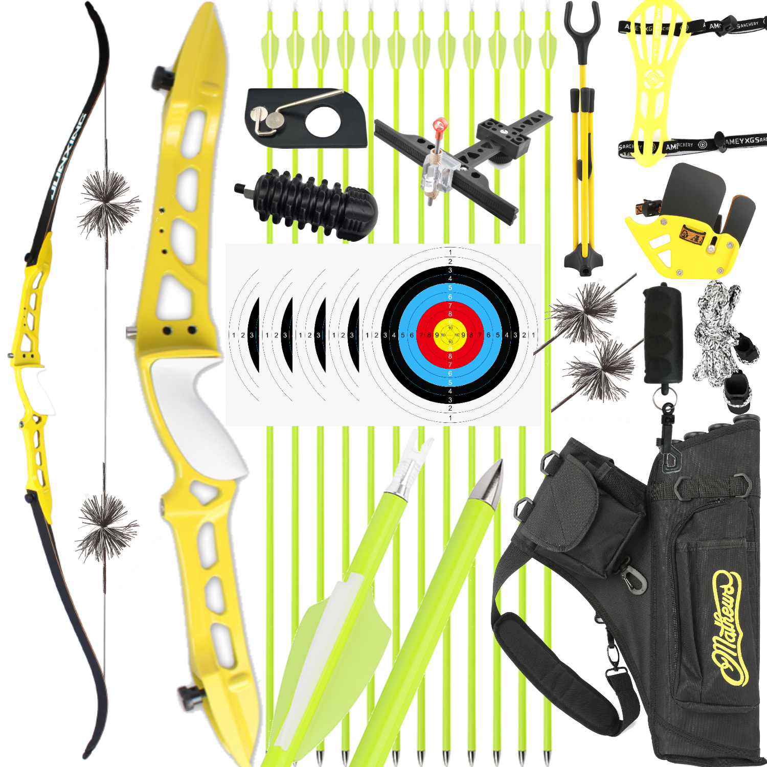 Junxing F158 Target Recurve Bow Set 68" 18-40lbs Adult Beginners