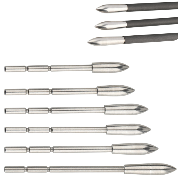 Stainless Steel Arrow Insert Field Points Precision Weighted Tips
