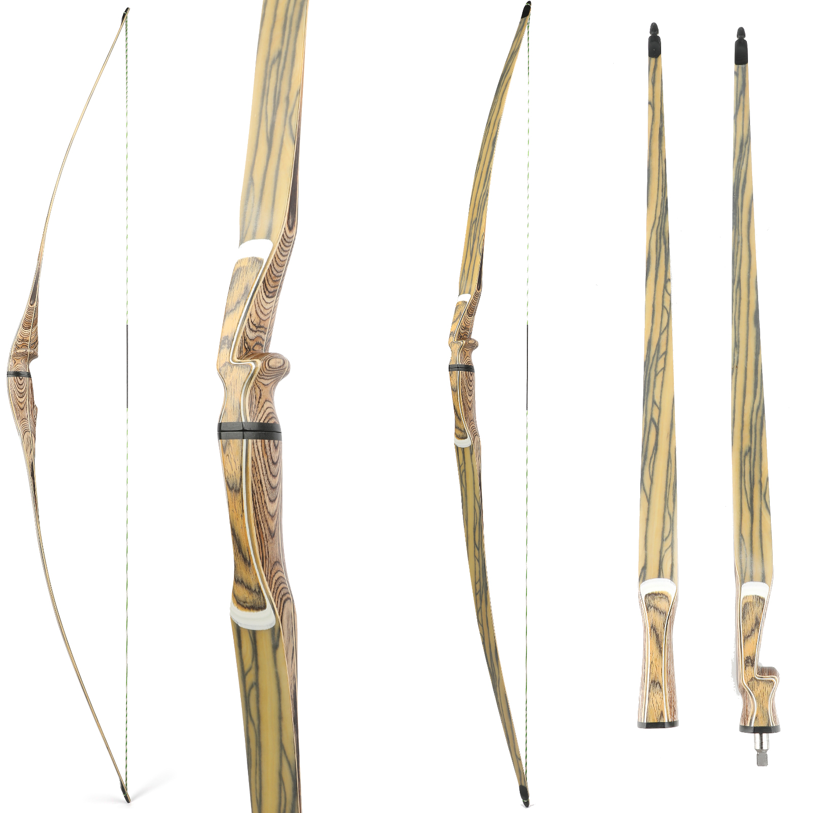 Takedown Longbow Traditional Bow 60" 62" 64" Archery Hunting Shooting