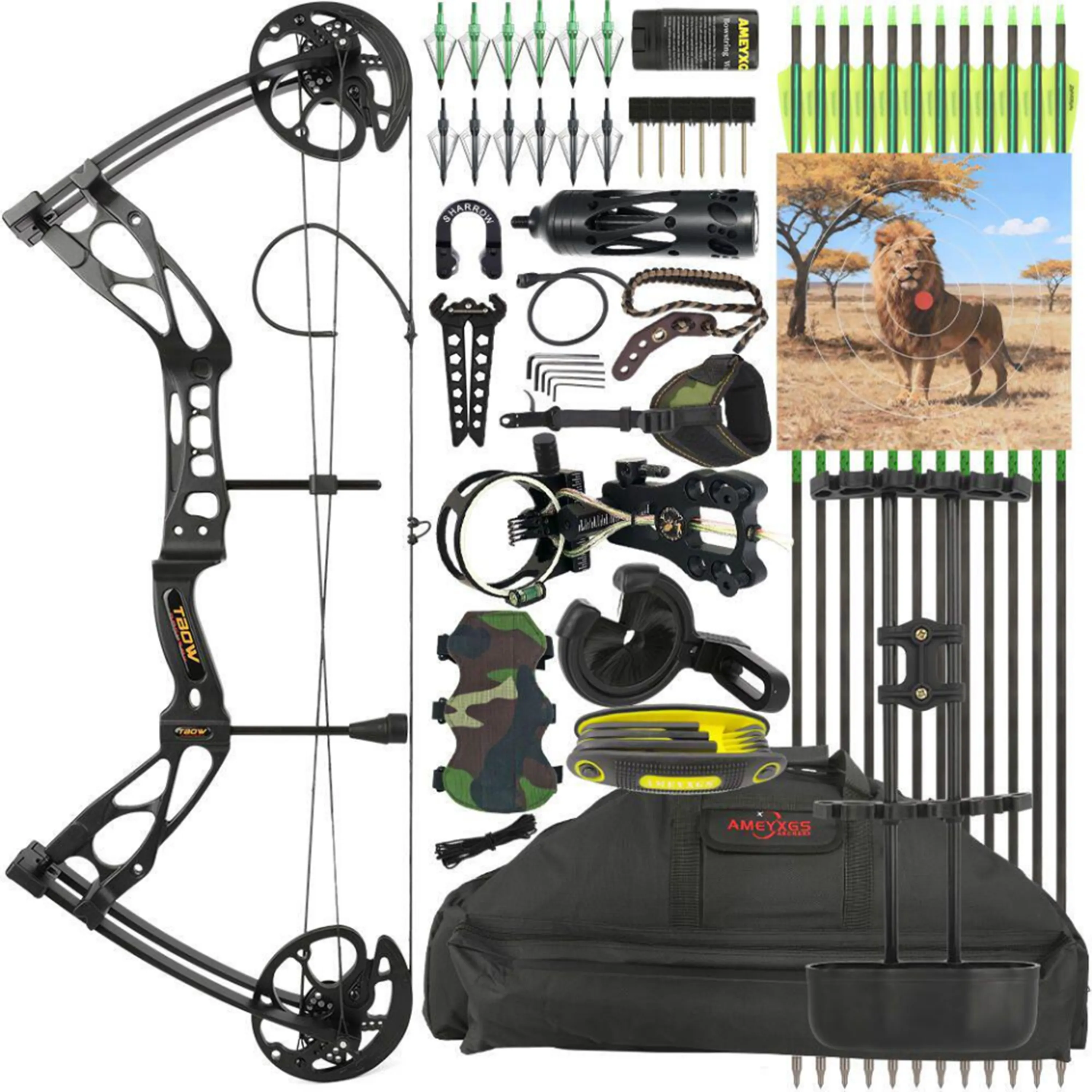 US M133 Compound Bow 0-70lbs Hunting Archery  Shooting