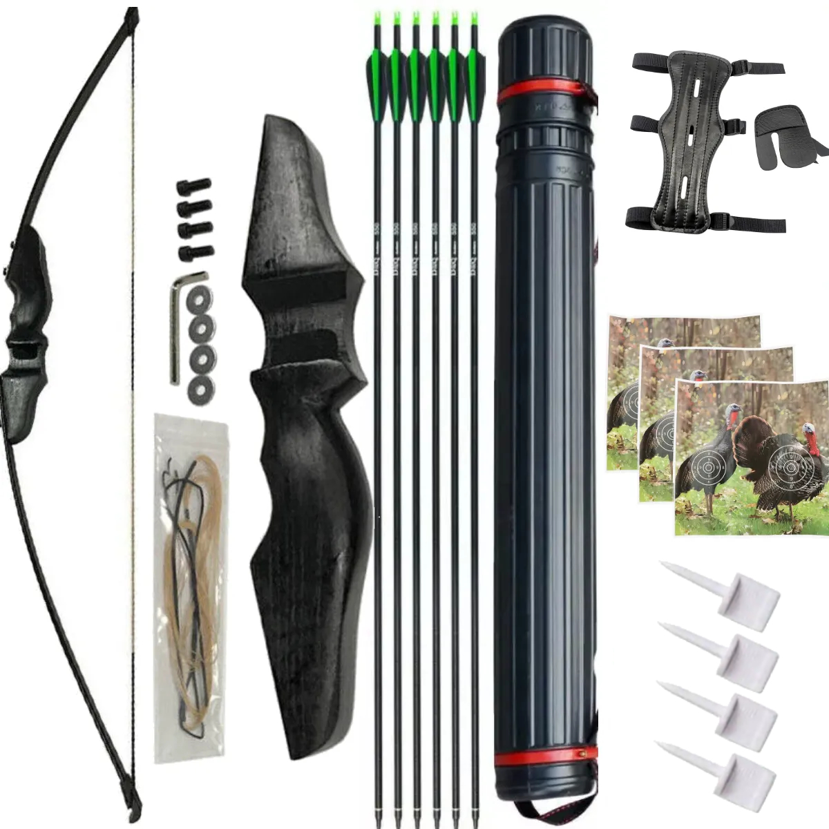 Takedown Recurve Bow and Arrow Set for Adults Beginner LH RH