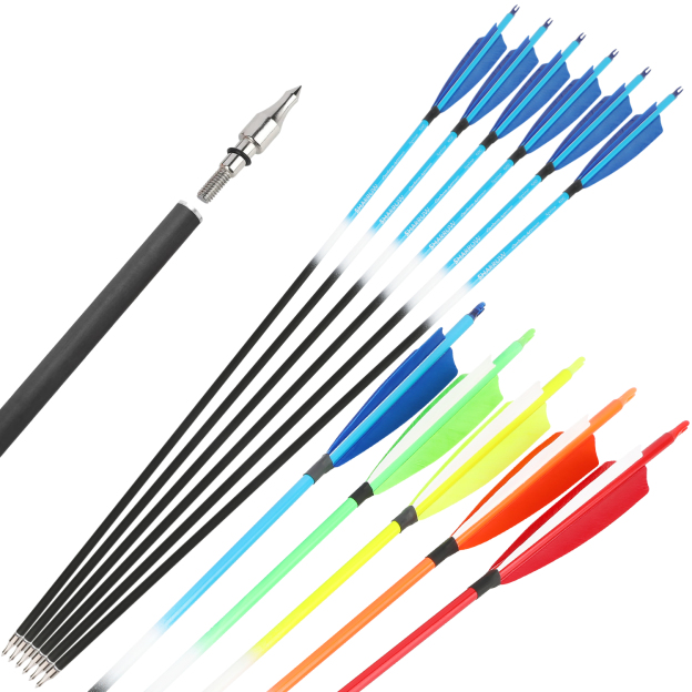 Fletching Carbon Arrows 500 Spine Turkey Feather Target & Hunting