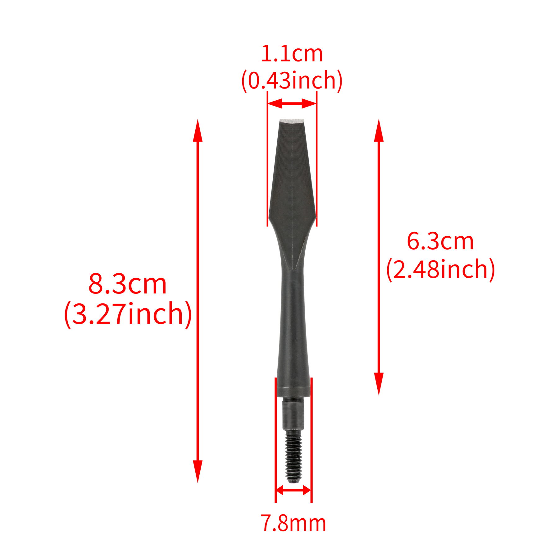 Black Steel Screw-In Points 6pcs for Bow Hunting & Target Practice