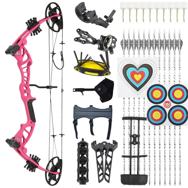 Compound Bow Arrow set 15-45lbs Archery Let-off 75% Target