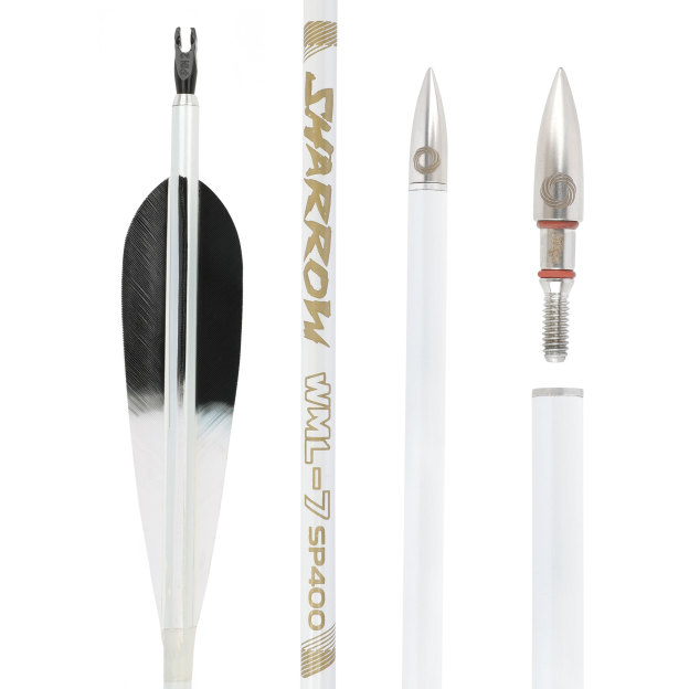  Pure Carbon Hunting Arrows Fletched Feather Spine 400-800